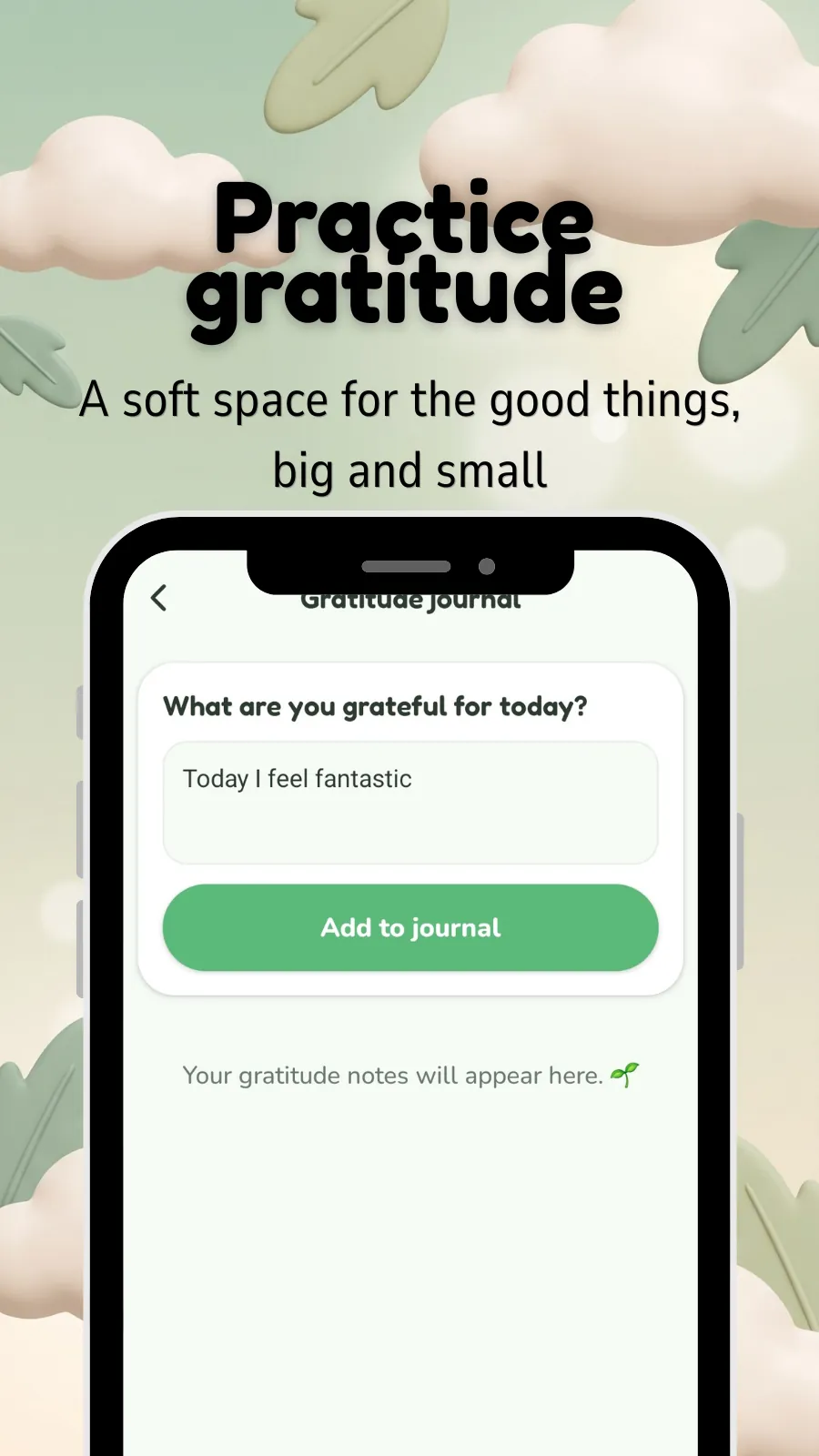The gratitude journal, asking what you are grateful for today