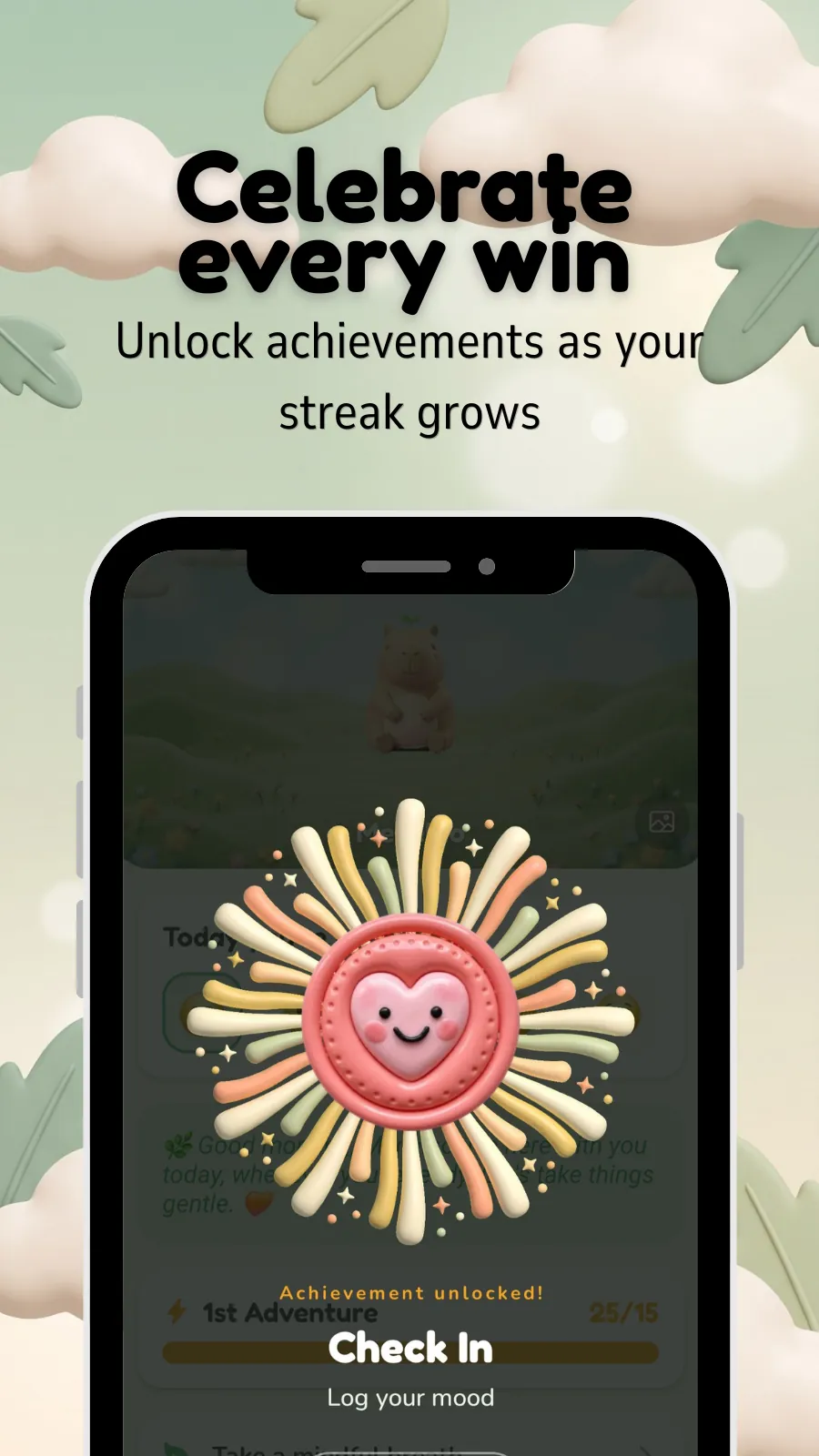 An achievement unlocking on screen after completing a streak of goals